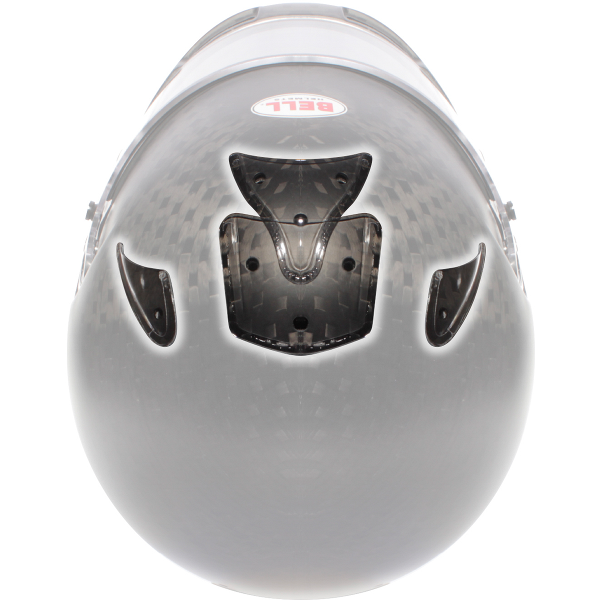Bell air intake kit shown positioned on top of a helmet