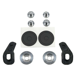 Arai GP-6 screw kit with silver screws and fittings and black components